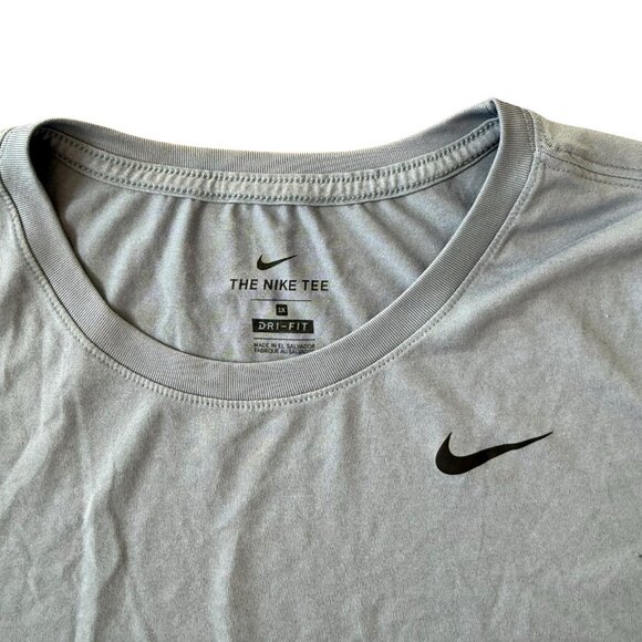 Nike T Shirt Womens 1X Legend Dri Fit Short Sleeve Logo Swoosh Top Athletic Blue - Picture 2 of 5